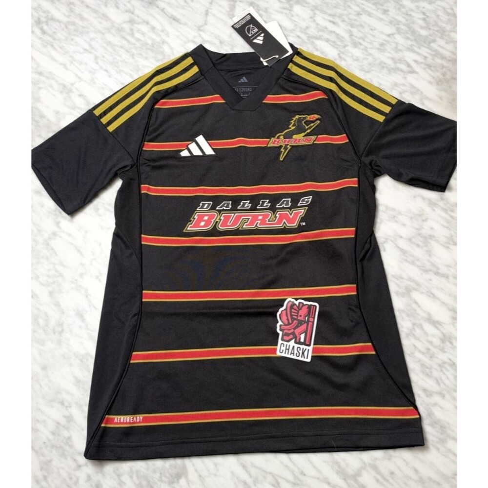 Adidas MLS FC Dallas 3rd Jersey Retro Dallas Burn JI7359 Youth Kids Medium NEW